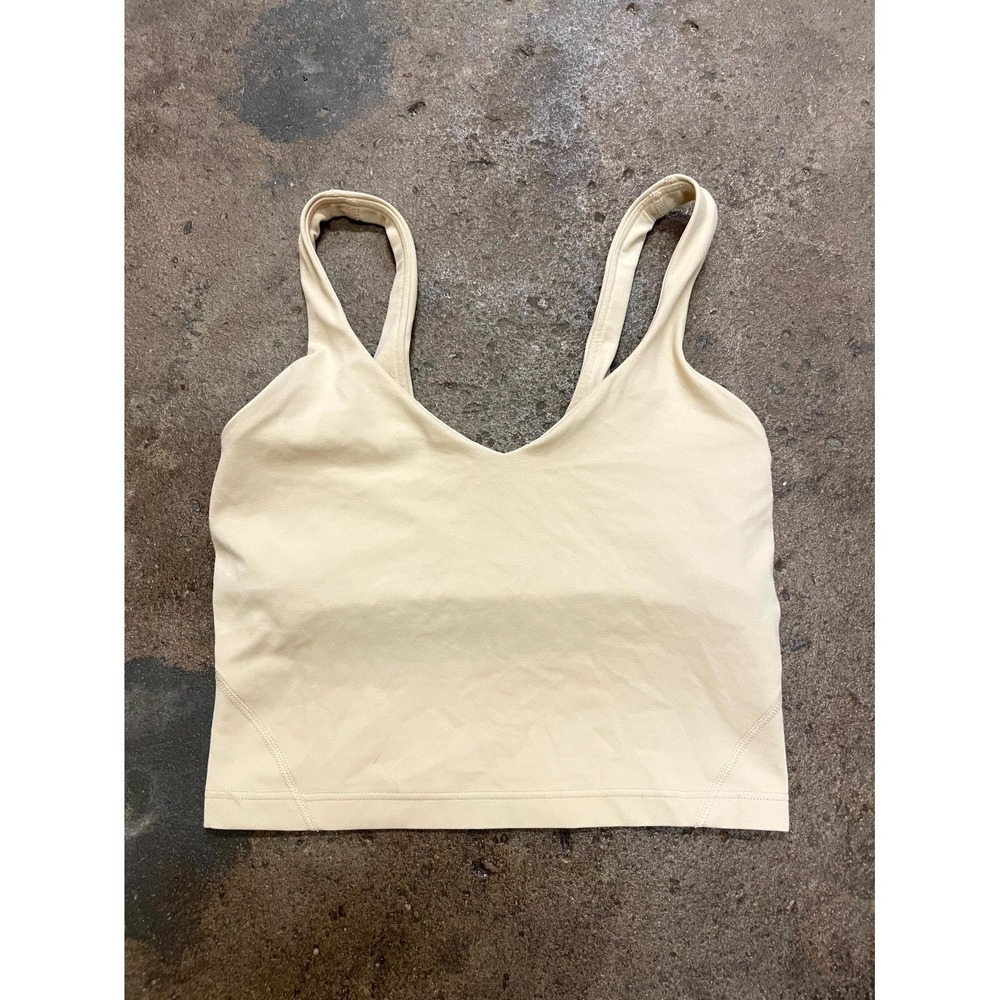 Lululemon Align Tank Top Womens 2 Beige Sweat Wicking Light Support A/B Cup
